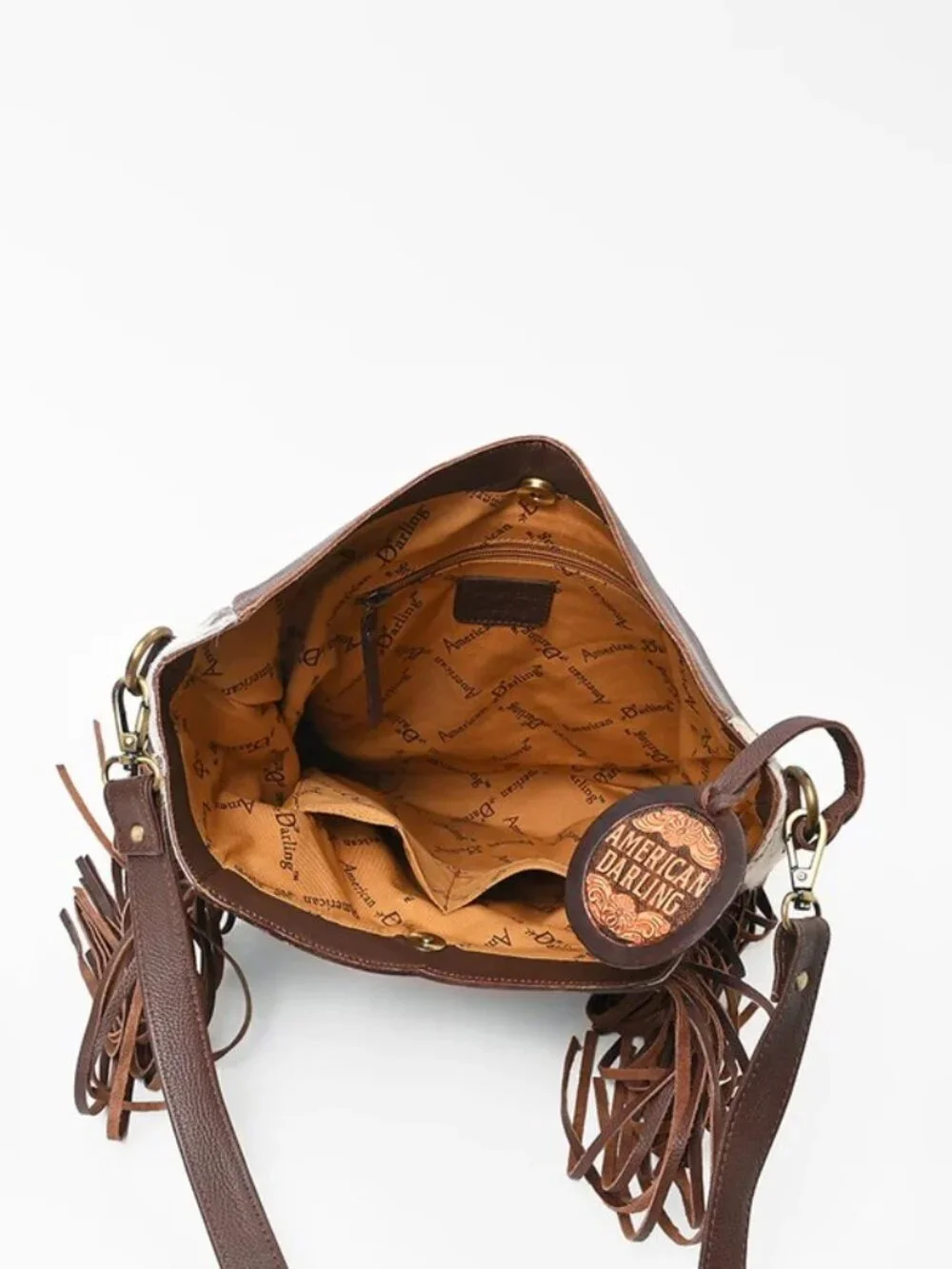 American Darling Desert Star Boho Fringe Statement Crossbody Bag